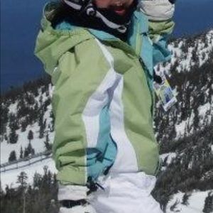 REI girls ski jacket and optional fleece liner.